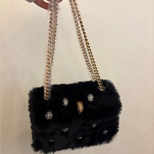 Kurt Geiger faux fur purse with Crystal Accents